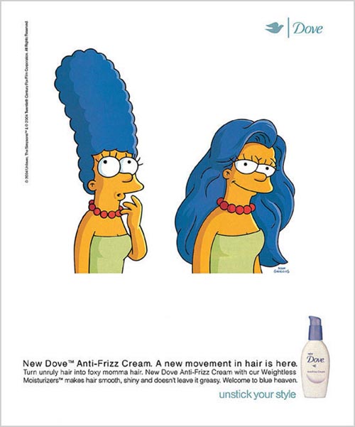 publicité affiche shampoing dove usa