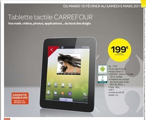 tablette tactile carrefour android wifi pub